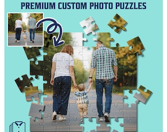 Rompecabezas familiar personalizado con foto, regalo de aniversario, regalo para mamá, regalo de recuerdo, rompecabezas, regalo con imagen, rompecabezas con foto personalizado