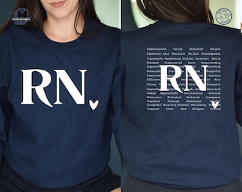 RN Nurse Tshirt, Registered Nursing Life Shirt, Nurse School Graduation Sweatshirt, Medical Student Gift