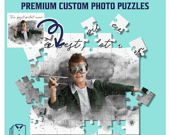 Custom Name Watercolor Style Puzzle with Photo, Jigsaw Puzzle, Personalized  Puzzle,1000 Pieces Mom Dad and Child Puzzle,Family Puzzle