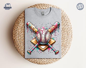 Baseball Ice Cream Shirt, Baseball Sports Team Sweatshirt, Gift For Mother's Day, Sport Team Hoodie, Game Day Tee,Baseball Lover Tshirt