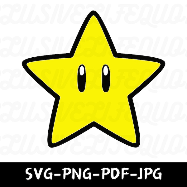 SVG Super Star, Mario Bros, Homemade, Digital Print, Instant Download, Leap Day 2024.