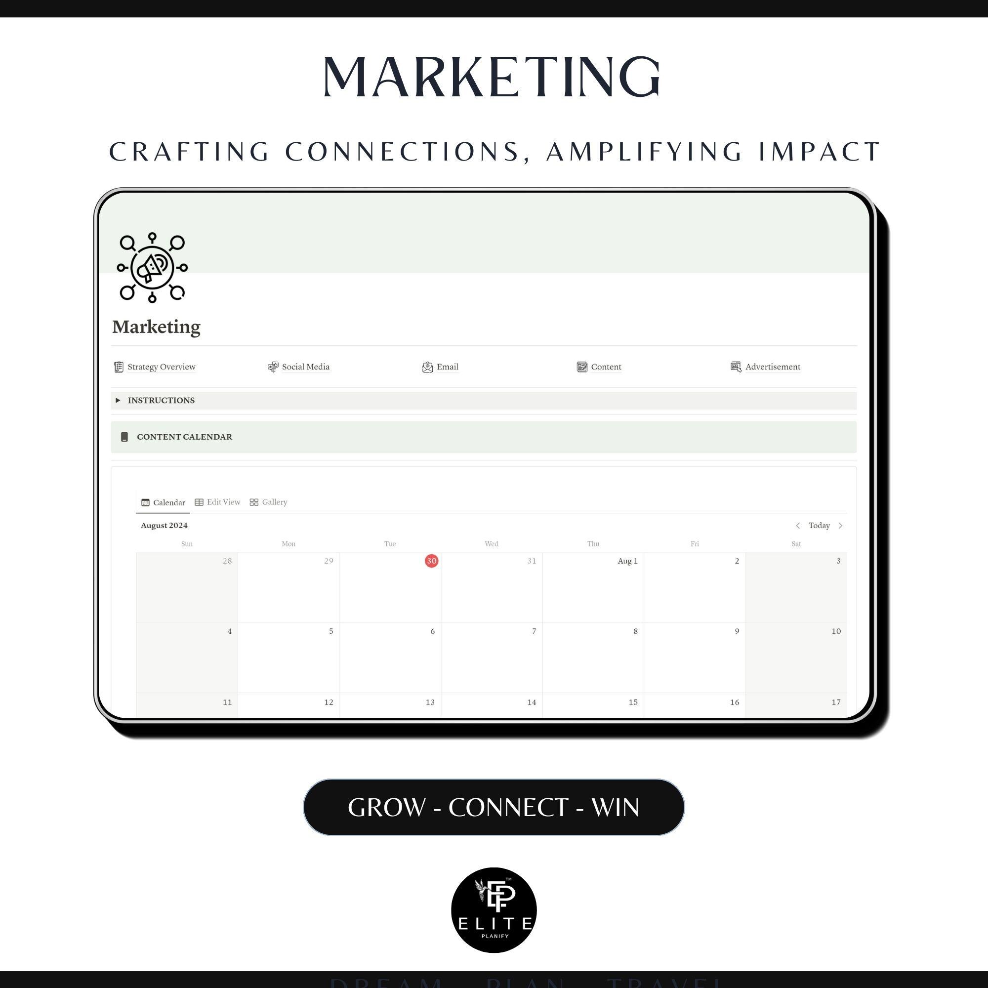 Notion Business & Life Planner Template | Sage Green Digital Planner ...