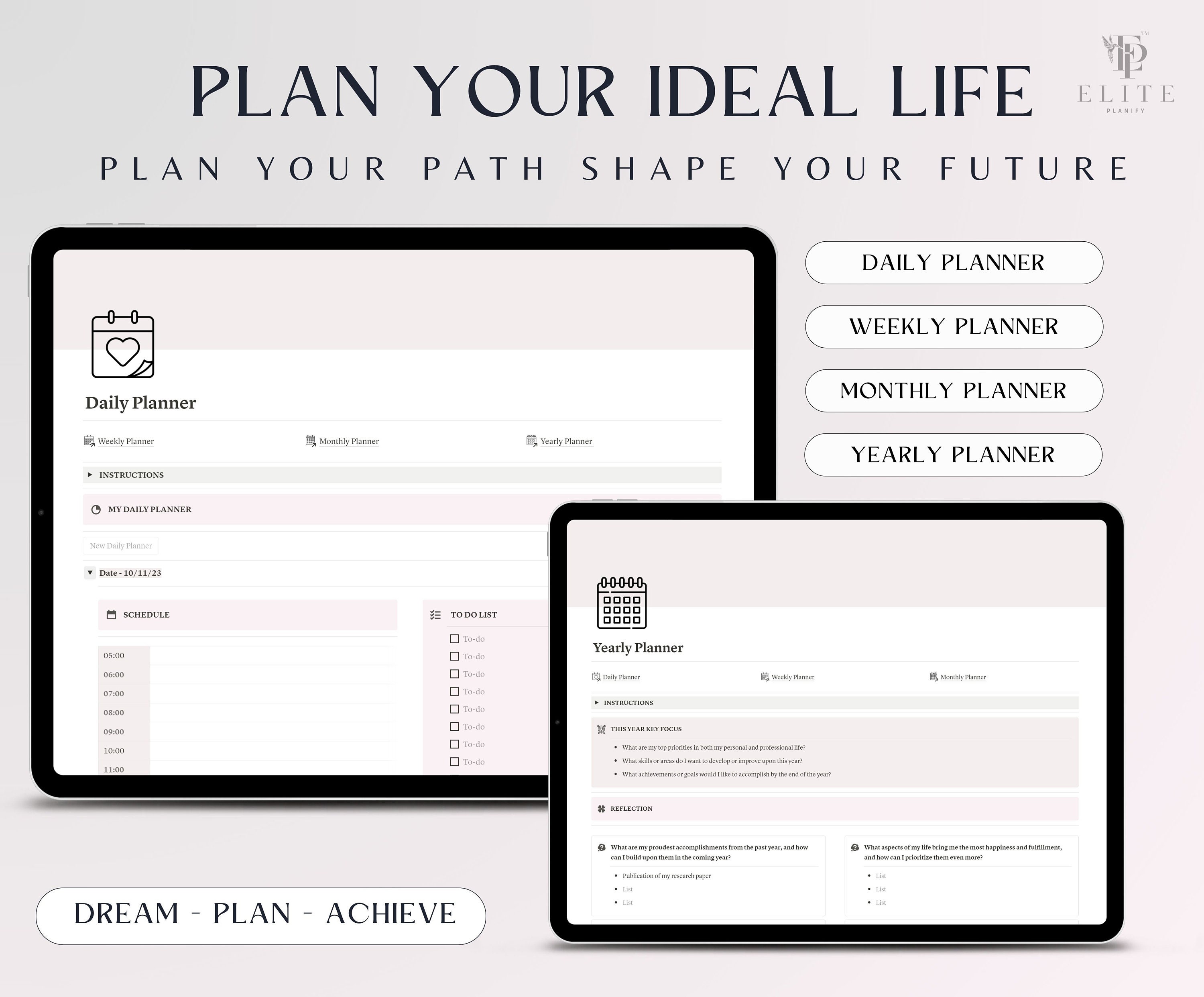 Pink Notion Template Life Planner 2024 All in One Notion Dashboard ...