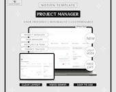 Notion Project Management Template | Finance Tracker and Meeting Notes | Simple & Organized