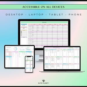 Meal & Budget Planner Spreadsheet Bundle Google Sheets | Meal Planner, Grocery Tracker, Bill Calendar and Monthly Budget Planner image 10