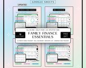 Family Budget Spreadsheet Bundle Google Sheets | Ultimate Family Budget Planner, Bill Calendar, Master Grocery Tracker & Savings Tracker