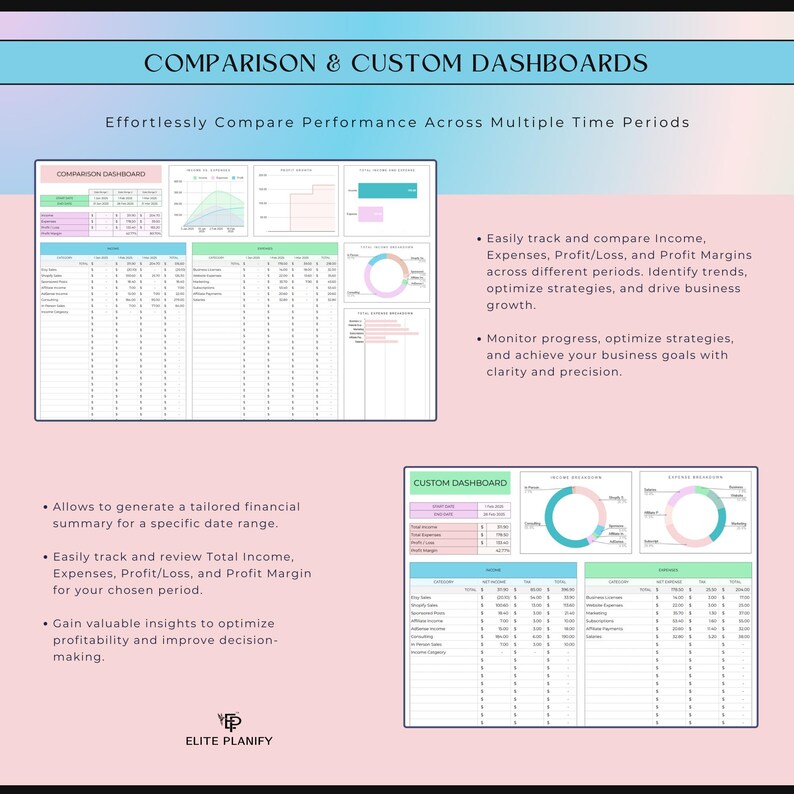 Small Business Bookkeeping Google Sheets | Income & Expense Tracker Spreadsheet | Bookkeeping Template afbeelding 9