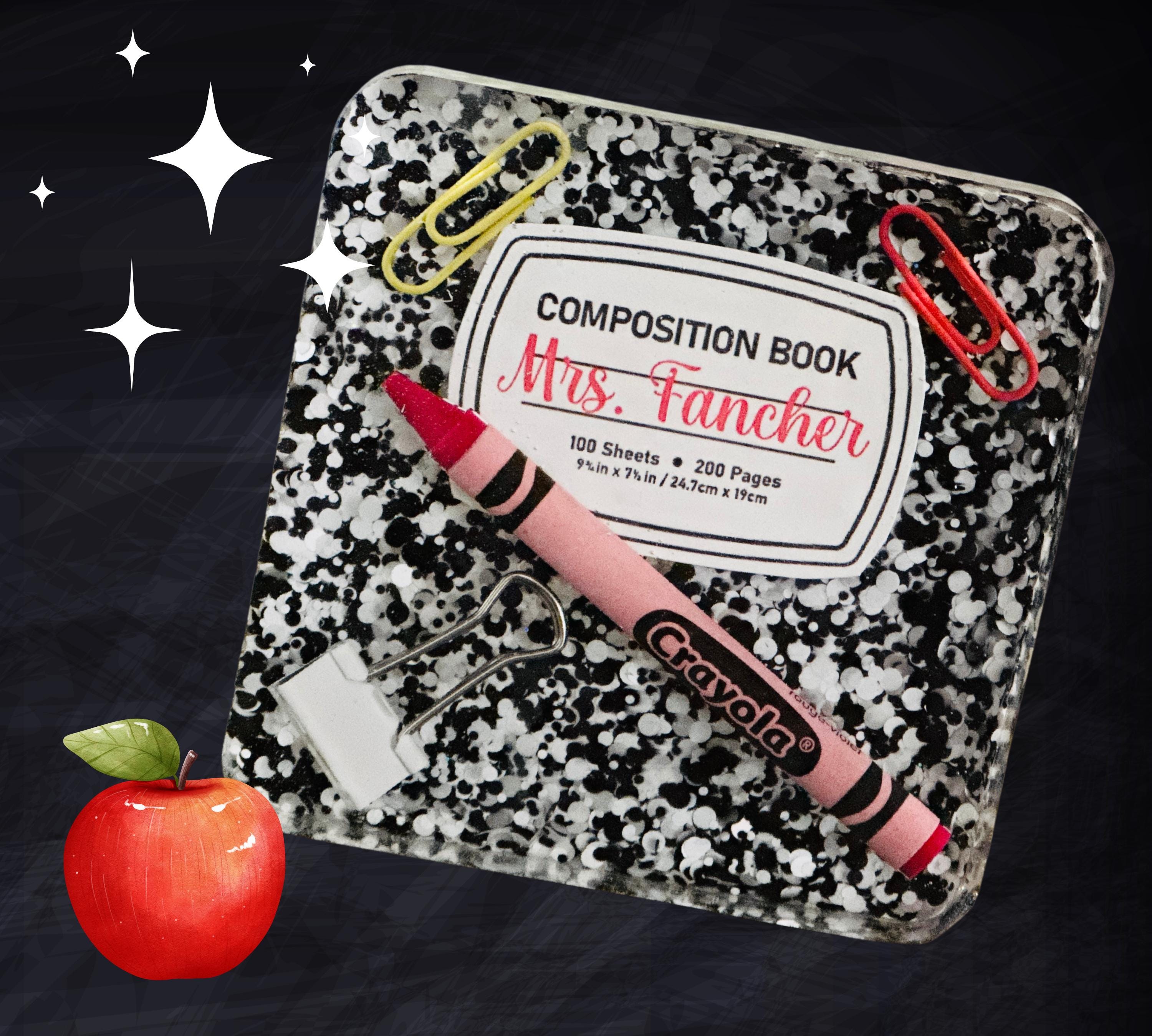 Teacher Coasters Personalized – Custom Paperweight With School Supplies ...