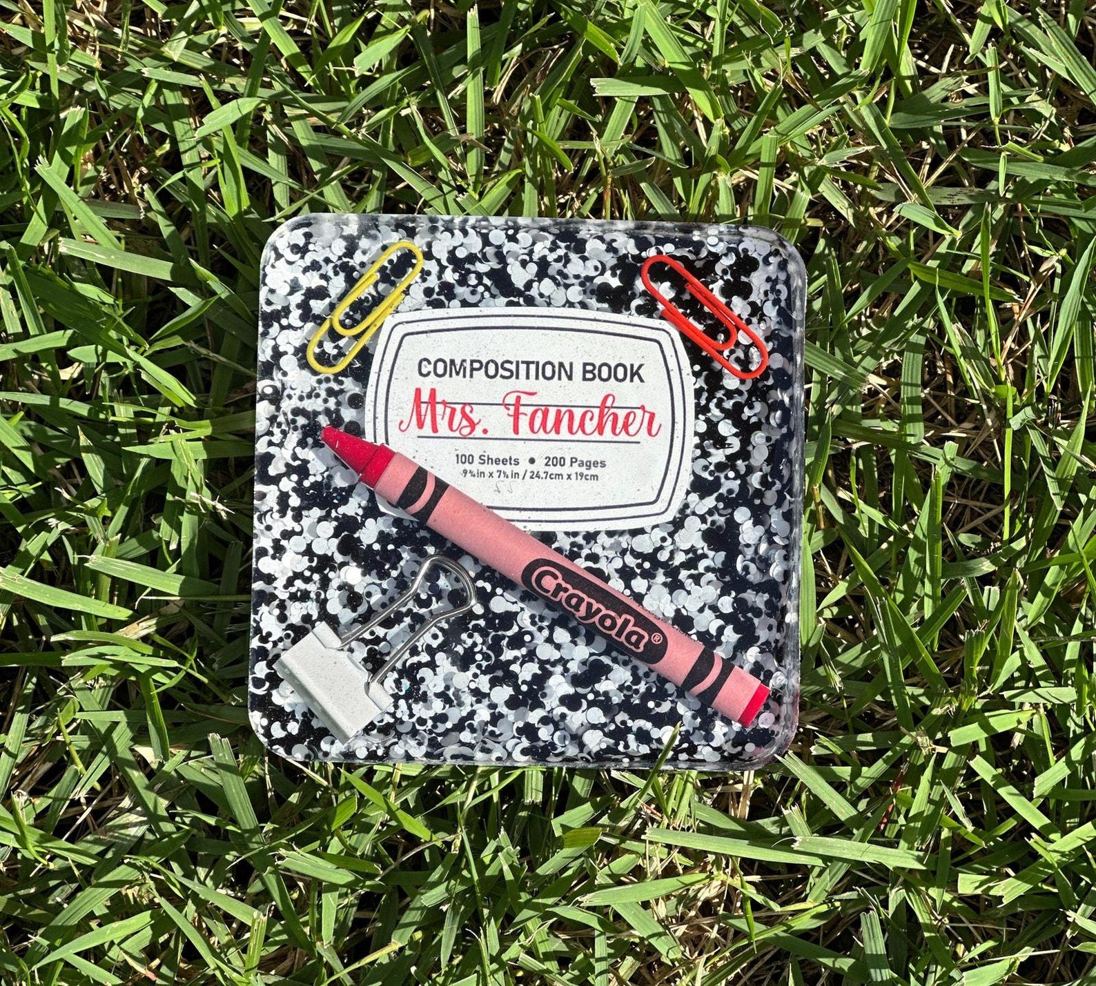 Teacher Coasters Personalized – Custom Paperweight With School Supplies ...