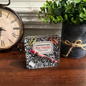 Teacher Coasters Personalized – Custom Paperweight With School Supplies ...