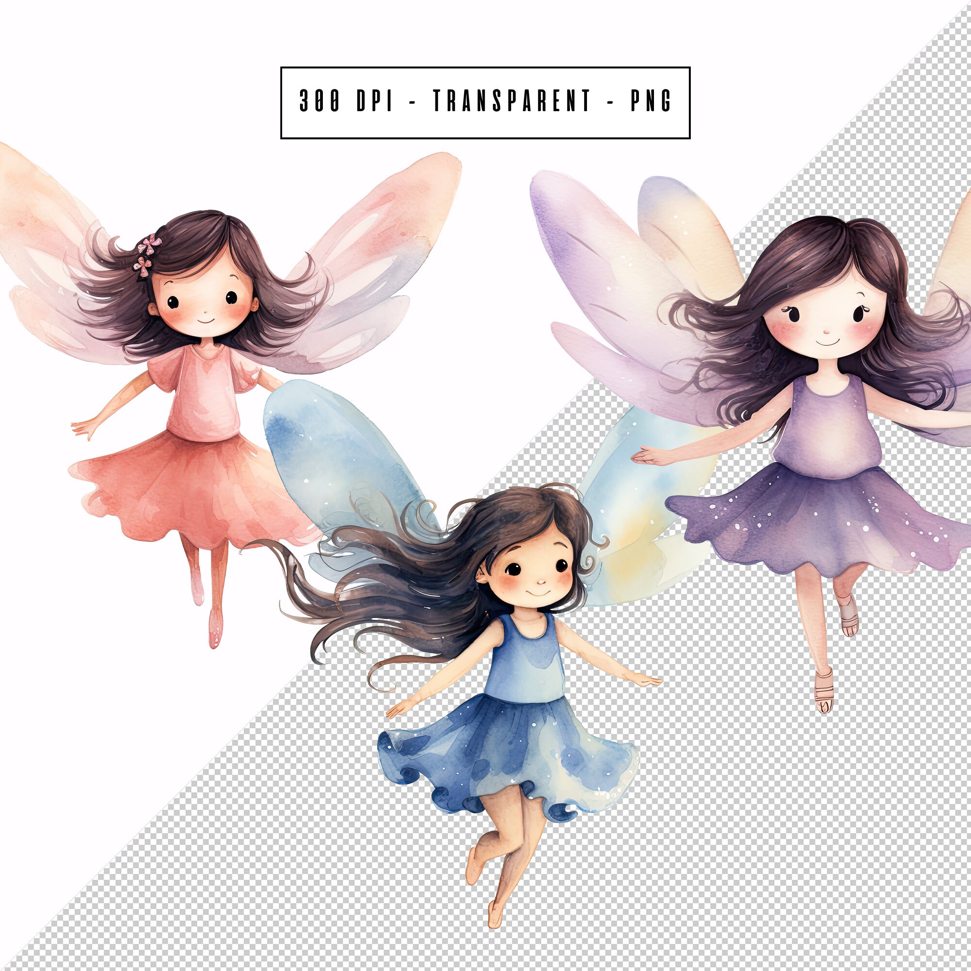 Watercolor Fairy Garden Clipart Bundle: 31 PNG Illustrations ...