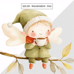 Watercolor Christmas Elf Clipart Bundle: 39 PNG Files (commercial Use ...