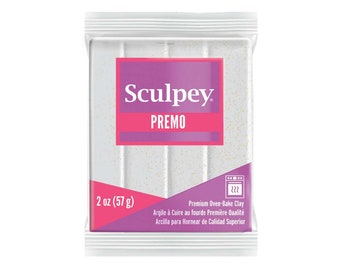 Sculpey Premo White Gold Glitter 57gm Bar