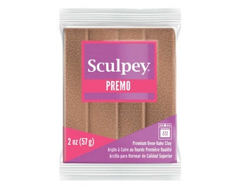 Sculpey Premo Rose Gold Glitter 57gm Bar