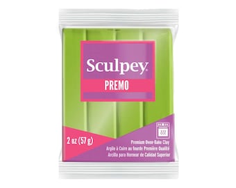 Sculpey Premo Bright Green Pearl 57gm Bar