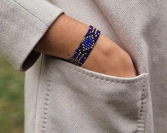 Wrist bracelet Gold and sky