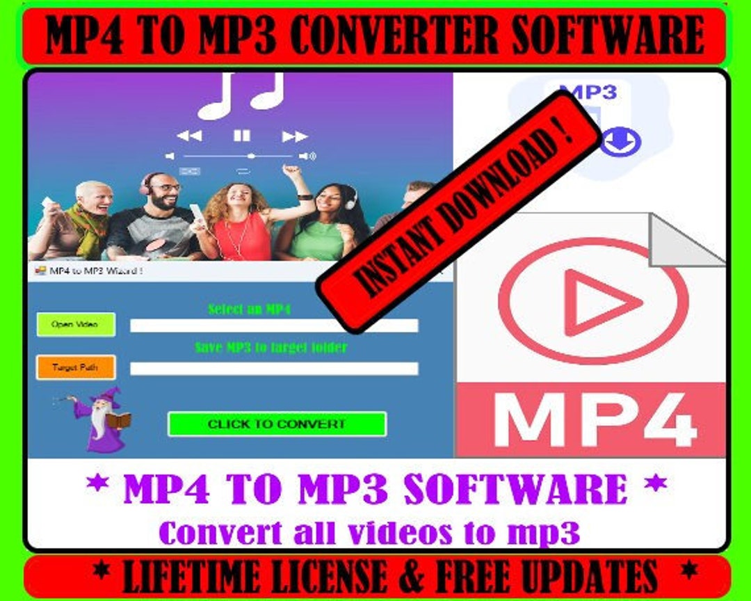 MP4 Video Converter Software, Digital Download Software, Convert MP4 to MP3 Files for MP3 Player