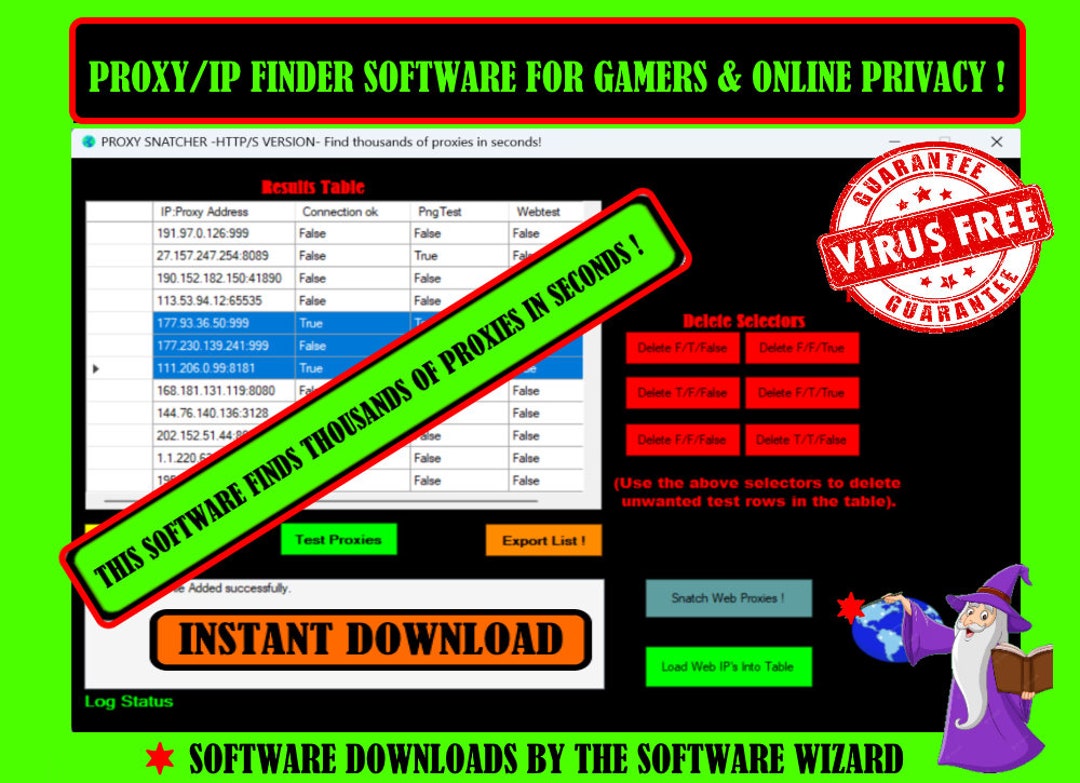 Gamer IP Software, Use With VPN Software, Proxy Finder Tool, Need