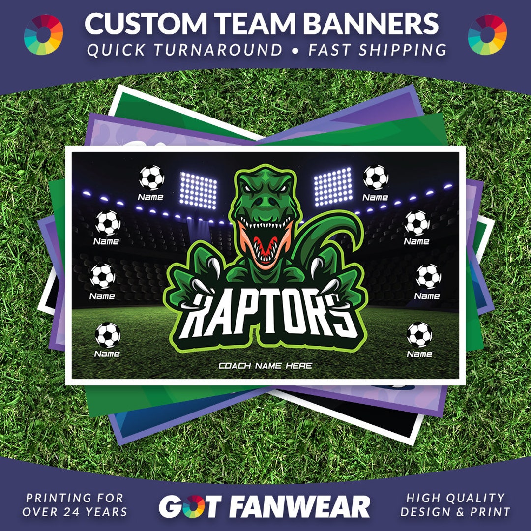 Custom AYSO Soccer Team Banner Choose Your Size Etsy