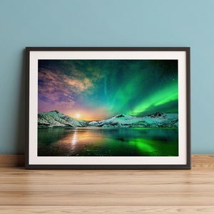 Northern Lights Poster Aurora Borealis Photo Print Home Decor Art