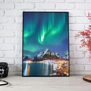 Northern Lights Poster Aurora Borealis Photo Print Home Decor Art