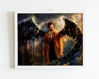 Engel Castiel poster grafische fotoprint woondecoratie kunst