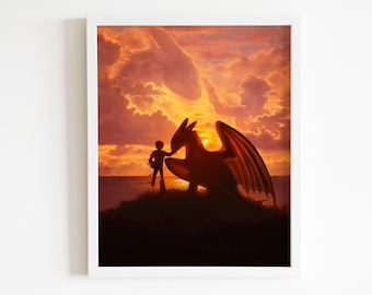 Póster de dragón negro con impresión fotográfica gráfica para decoración del hogar