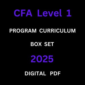 CFA Level 1 2025 - Digitales PDF - Prüfungsvorbereitung - Programm Curriculum - Prüfungslernmaterial - Prüfungsvorbereitung - Bänder 1 - 10
