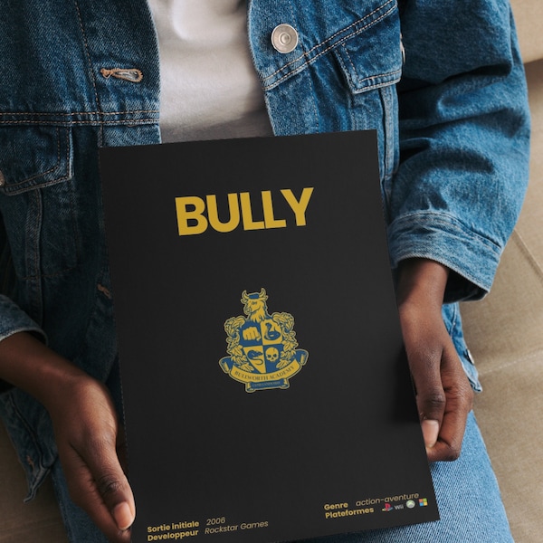 16 digitale posters van de videogame - Bully. Videogame, downloadbaar, A4-print, digitale downloadprint