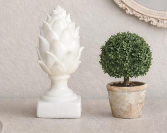 1:12 Scale Artichoke Sculpture | Dollhouse Decor | French Miniature Ornament | Console Table Accessory | Dollhouse Accessory
