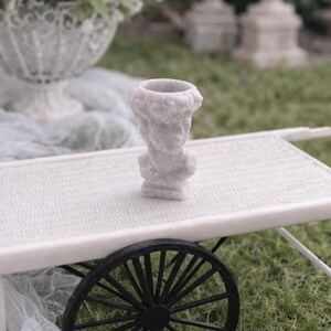 1:12 scale Planter, Dollhouse Miniature, Michelangelo's David Bust, Planter Pot