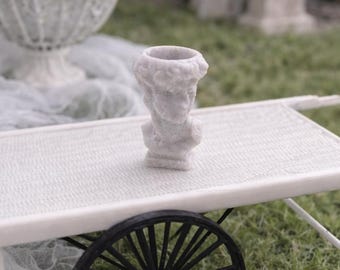 1:12 scale Planter, Dollhouse Miniature, Michelangelo's David Bust, Planter Pot