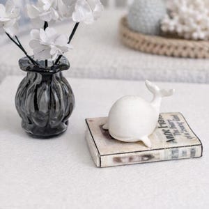 Dollhouse Miniature 'Willy the Whale' Sculpture, 1:12 Scale, Coastal Decor