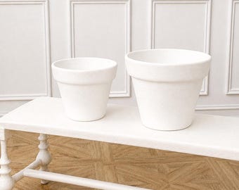 1:12 Scale Miniature Plant Pots – Dollhouse Garden Pots – Large or Small – Mini Terracotta Style Planters