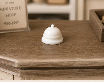 1:12 Scale Miniature Bell – Dollhouse Shop Counter Bell – Mini Reception Desk Accessory