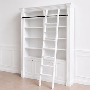 Hamptons Style Bookcase with Ladder. Home Library, 1:12 Scale