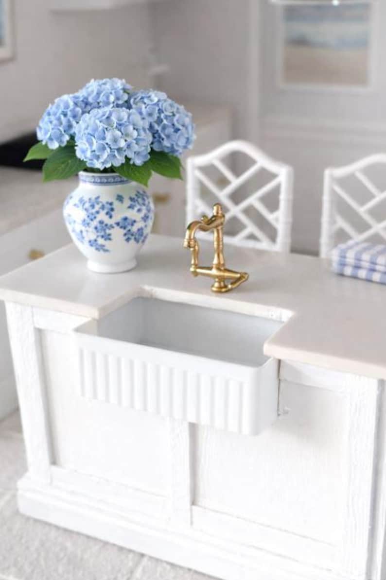 Mini Butler Set Dollhouse Miniature Butler Sink Fluted Design Custom Sizes Available - Etsy
