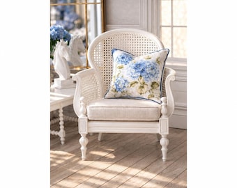 Dollhouse Miniature Rattan Armchair, 1:12 Scale, Hamptons/Provincial Style