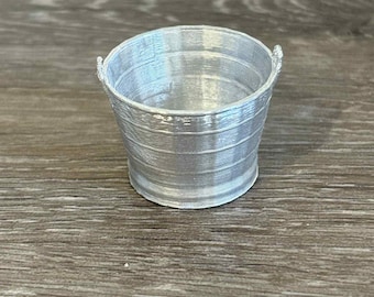 Dollhouse Miniature 1:12 or 1/24 Scale "aluminum" look planter/feeder, 3D Printed, Farmhouse Style