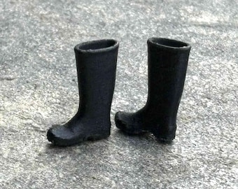 1:12 or 1/24 Scale Dollhouse Miniature Gum Boots/Rain Boots/Wellington Boots