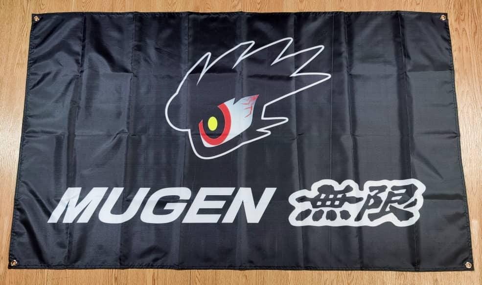 Honda Mugen flag banner 3x5 ft racing enthusiast gift motorcycle birthday red bull car f1 fans civic garage woodpecker 3'x5'