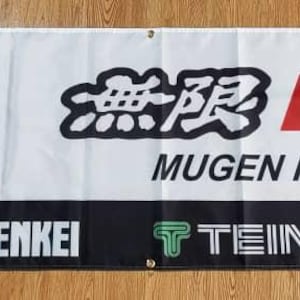 mugen car poster banner sign honda racing accord civic garage nsx scale model plaque tamiya castrol cr-x collectable