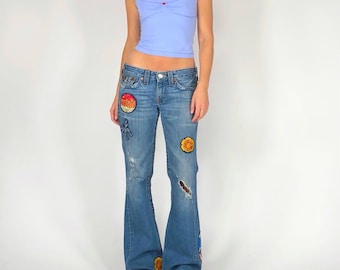 y2k Pacthwork True Religion Jeans