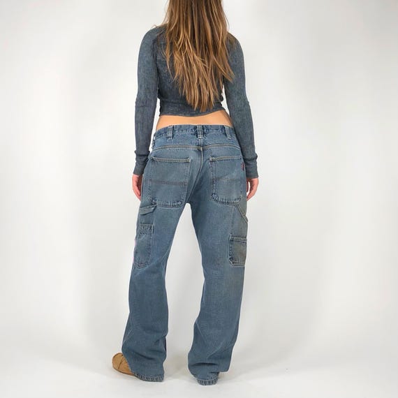 Vintage Patchwork Jeans - image 4