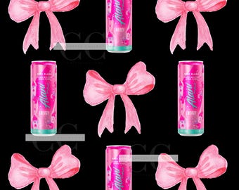 UPDATED Alani Pink Slush, Pink Bow Trendy PNG Preppy Design Digital Download, Positive Quote Cute Aesthetic, Sublimation, Commercial Use