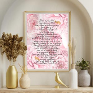Affirmation Card Printable Digital Download Affirmation for Her Positive Affirmations Gift for Her One Page Affirmation Card