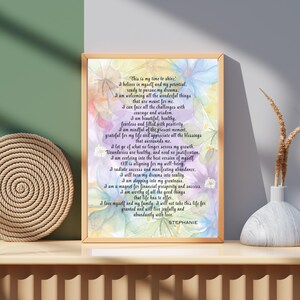 Affirmation Card Printable Digital Download Affirmation for Her Positive Affirmations Gift for Her One Page Affirmation Card