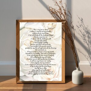 Affirmation Card Printable Digital Download Affirmation for Her Positive Affirmations Gift for Her One Page Affirmation Card