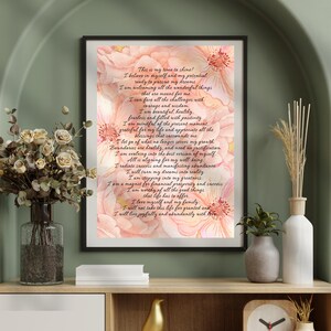 Affirmation Card Printable Digital Download Affirmation for Her Positive Affirmations Gift for Her One Page Affirmation Card