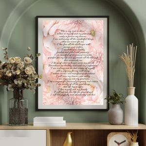 Affirmation Card Printable Digital Download Affirmation for Her Positive Affirmations Gift for Her One Page Affirmation Card